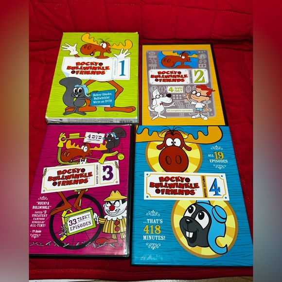 Rocky & Bullwinkle Cartoon Seasons 1 2 3 4 Bundle PRE-OWNED Some Box Wear - Picture 1 of 5